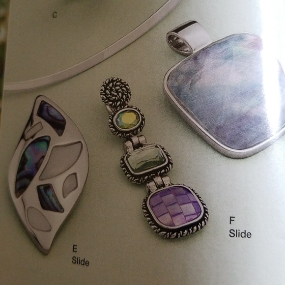 Lia sophia pendant purple and green stones - Picture 5 of 6